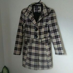 Colorful Plaid Peacoat